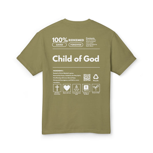 "CHILD OF GOD" CLASSIC FIT WHITE FONT