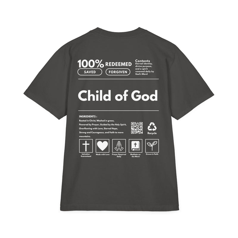 "CHILD OF GOD" WHITE FONT OVERSIZED T