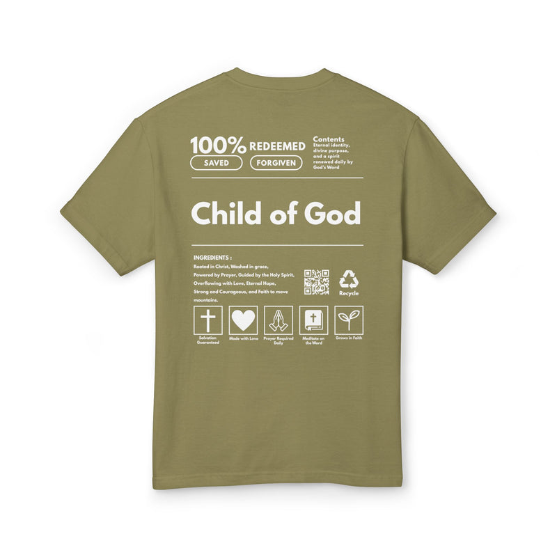 "CHILD OF GOD" CLASSIC FIT WHITE FONT