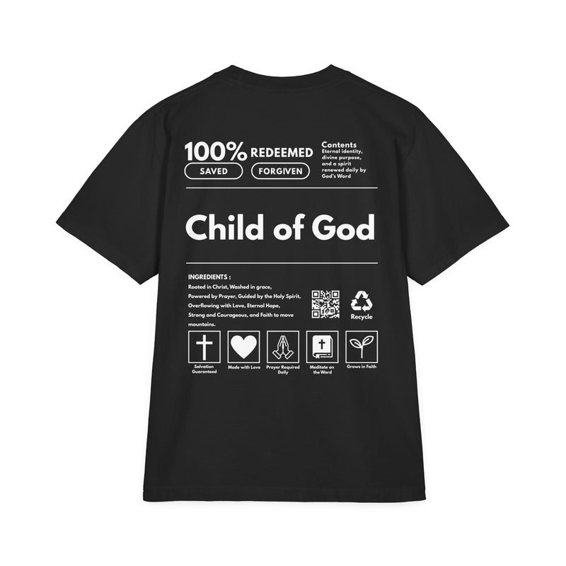 "CHILD OF GOD" WHITE FONT OVERSIZED T