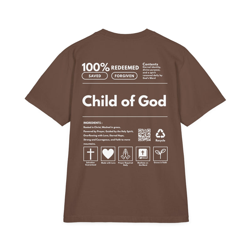 "CHILD OF GOD" WHITE FONT OVERSIZED T