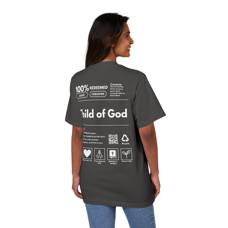 "CHILD OF GOD" WHITE FONT OVERSIZED T