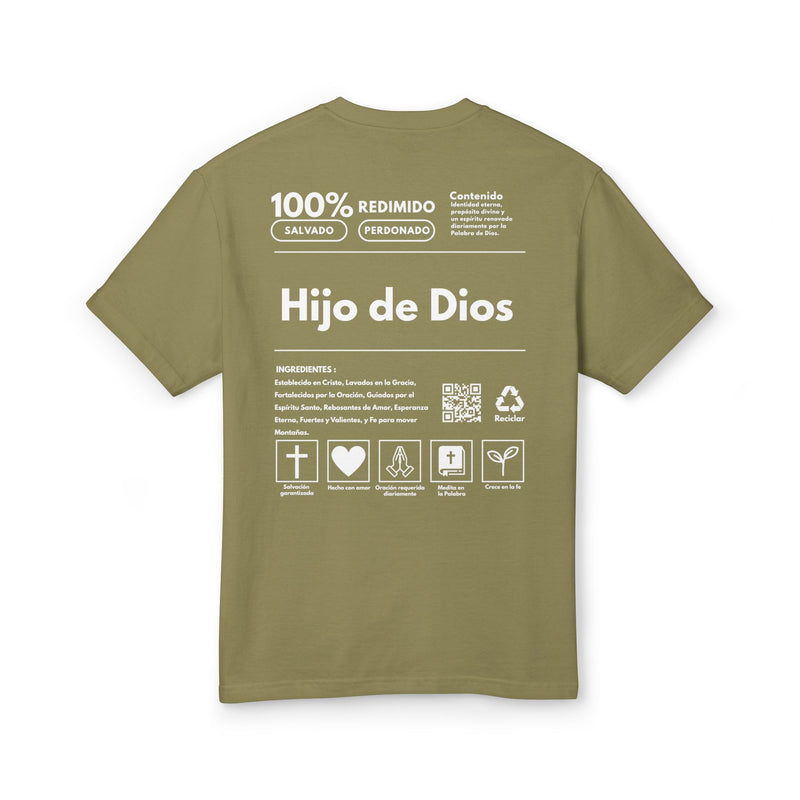 "HIJO DE DIOS" CLASSIC FIT WHITE FONT