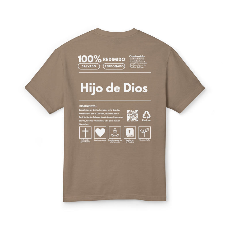 "HIJO DE DIOS" CLASSIC FIT WHITE FONT
